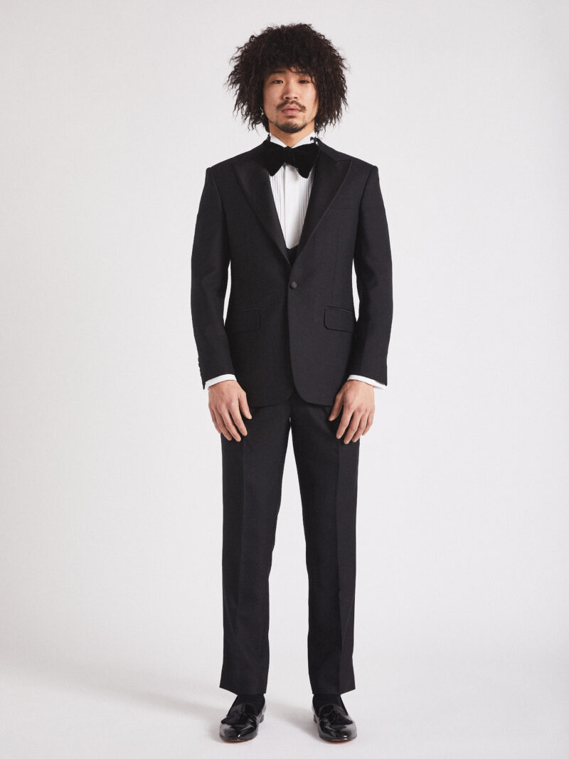 Black Hopsack Wool